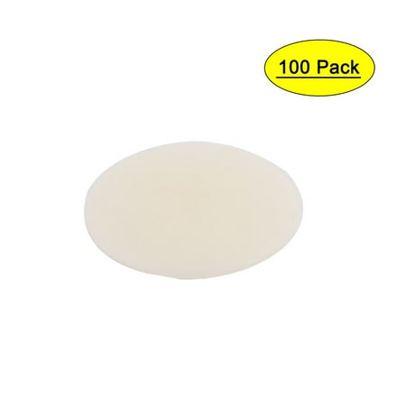 

17mm Dia 4mm Thickness Plastic Round Shape Cross Screw Cap 100pcs