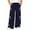 Navy, variant on CPNG Girls Casual Sweatpants Teen Girls Straight Wide Leg Loose Pants Side Bow Decoration Elastic High Waist Trousers(Navy,6-7 Years)