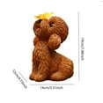 thumbnail image 5 of Estatua de perro, estatua de jardín, regalos artísticos, figura de perro linda, adorno de perro para estantería, gabinetes de Patio, estante, adornos Marrón, 5 of 5