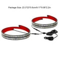 thumbnail image 3 of ZheElen 2pcs/set First Responder Construction Vehicles Safety LED Light Strip 70 Inches White+Red, 3 of 6