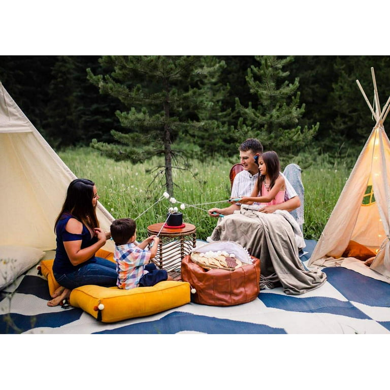 Glamplife 5x8 Outdoor Rug - Waterproof rv mat - Camping mat for