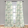 thumbnail image 5 of Ambesonne Art Nouveau Curtains, Soft Spring Wings, Pair of 28"x95", Pale Almond Green Cream, 5 of 5