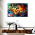 thumbnail image 3 of Elephant Stock Colorful Music Collage Wall Art - Horizontal Canvas Wall Art - Living Room Wall Decor - Music Canvas - Orange And Blue Decor - 36" x 24", 3 of 8