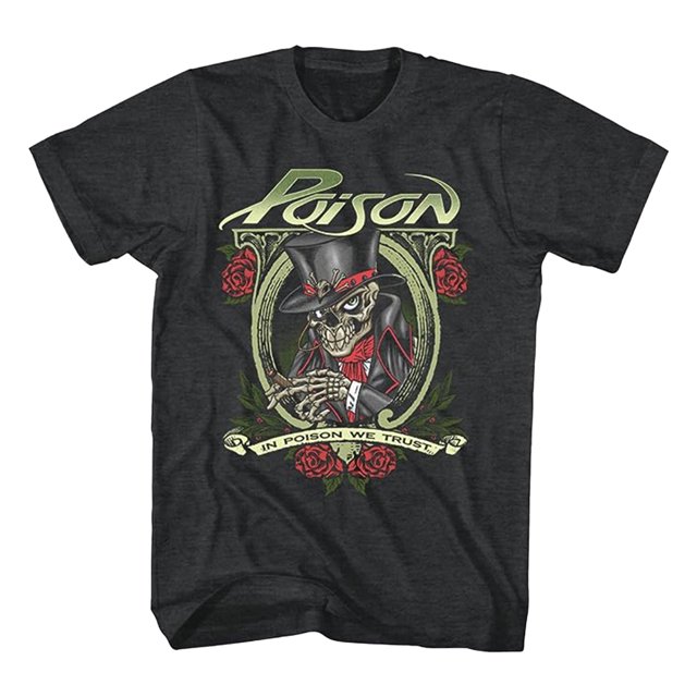 Poison - Camiseta We Trust de Algodón para Adultos Unisex (Negro)