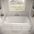 thumbnail image 3 of Streamline N-4360-751-PBR 66 in. x 34 in. Acrylic Soaking Drop-In Bathtub in Glossy White, With External Drain in Polished Brass, 3 of 12