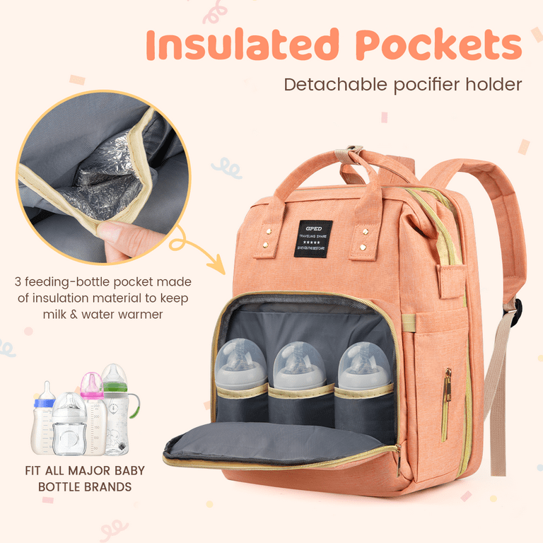 Diaper bag backpack with insulated pocket online