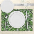 thumbnail image 3 of Ambesonne Abstract Place Mats Set of 4, Modern Coconut Palm, Standard Size, Black White Hunter Green, 3 of 6