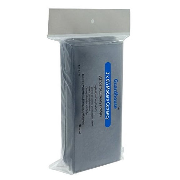 Guardhouse Semi-Rigid Modern Currency Holders - Pack of 100