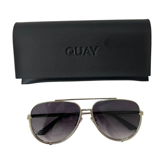 Quay Australia High Key Chrome Aviator Silver Smoke