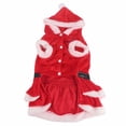 thumbnail image 1 of Vestido de Navidad para mascotas, suave, grueso, de doble cara, forro polar Coral, transpirable, con cierre de botón, vestido de Papá Noel para invierno L, 1 of 13