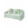thumbnail image 2 of Green Bow Couch Cover, Cute Bowknot Minimalist Solid Color Sofa Cover Blanket for Loveseat Couches, Sectional Sofa Slipcover Furniture Protector for Living Room Bedroom 71''x118'', 2 of 9