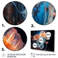 thumbnail image 3 of Designart "The Ocean s Glow Illuminated by Jellyfish III" Animals Canvas Print, 3 of 5
