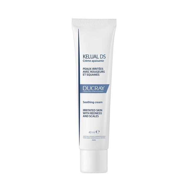 DUCRAY Kelual DS Crema Calmante Antiescamas, Reduce enrojecimiento y comezón, Asociación patentada Ciclopiroxolamina y Piroctona Olamina, 40 ml
