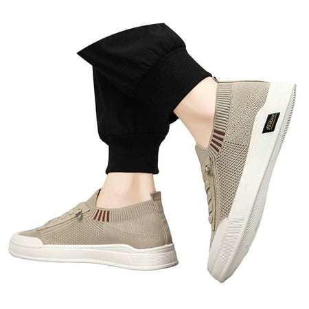 Mepaouo Sneakers Men Casual Flat Walking Shoes Comfortable Lightweight Versatile Dress Shoes