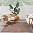 thumbnail image 2 of Nourison Easy Care 5' x 7' Brown Modern Flatweave Indoor/Outdoor Rug, 2 of 10