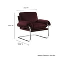 thumbnail image 3 of Ansel Performance Velvet Accent Chair in Mulberry, 3 of 9