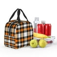 thumbnail image 5 of Honeii Orange Plaid Print Lunch Bag Women, Lunch Box Lunch Bag for Women Adult Men, Small Leakproof Cute Lunch Tote Large Capacity Reusable, 5 of 8