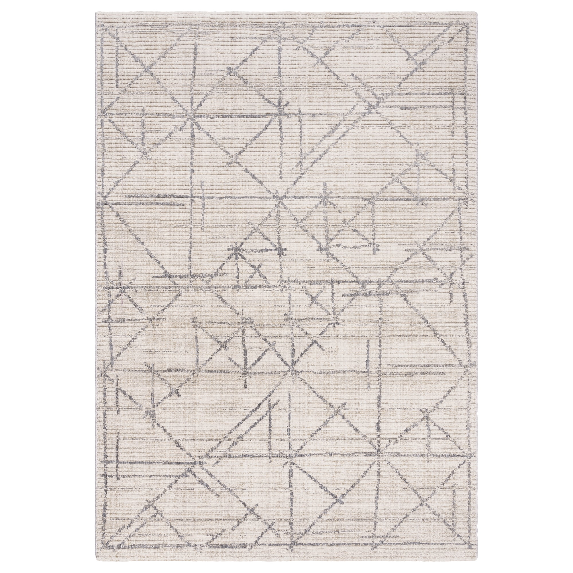 Gertmenian Olbia Trier Modern Abstract Ivory Indoor Area Rug, 5x7