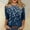 Dark Blue(New), variant on PNTUTB Women's Fashion Round-Neck Short Sleeved Printed Pullover Dress
