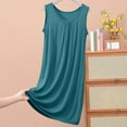 thumbnail image 2 of Pajama Nightgown for Women Sleeveless Nightwear Top Boyfriend Sleep Shirts Nightdress Green XL, 2 of 6