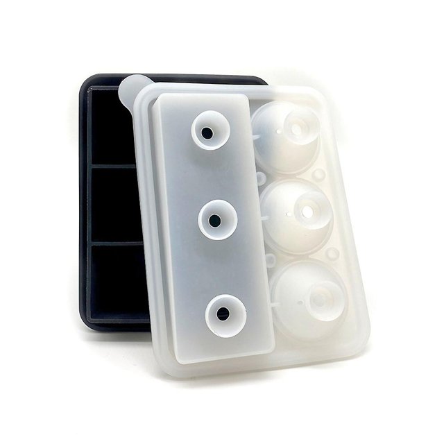Ice Cube Silicone Cube Maker Forma fácil de quitar 2 tamaños con tapa Afortunado Sencillez