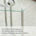 thumbnail image 4 of Glass Side Table 3-Tier End Table Triangle Nightstand Storage Shelves Chrome Finish Contemporary Furniture Home Living Room Clear Triangular, 4 of 9