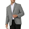 thumbnail image 4 of INSPIRE CHIC Houndstooth Blazer for Men's Classic Fit Business Two Button Plaid Sports Coat, 4 of 6