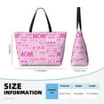 thumbnail image 3 of Goofa Best Mom ever Print Beach Bags Waterproof Beach Tote Bag Zipper Sandproof Swim Pool Bag Large Tote Beach Vacation Travel, 3 of 6