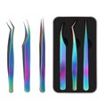 thumbnail image 1 of Amdohai Ensemble de 3 Pcs d'Extension de Cils Tweezers en Acier Inoxydable Tweezers Extension de Cils Tweezers avec Étui de Rangement Outils de Maquillage des Yeux, 1 of 7