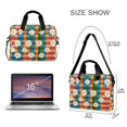 thumbnail image 3 of FORMRS 16" Laptop Bag Carrying Sleeve Case with Handle Travel Shoulder Briefcase, Green Checkered Daisy, 3 of 8