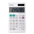thumbnail image 1 of Calculatrice de bureau Sharp EL377W pour l’école primaire, le secondaire et le bureau, écran à 10 chiffres à double alimentation, touches de taxe et mémoire à 4 touches, 1 of 4