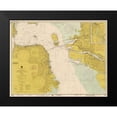 thumbnail image 2 of NOAA Historical Map-Chart 14x12 Black Modern Framed Museum Art Print Titled - Nautical Chart - San Francisco Bay ca. 1975 - Sepia Tinted, 2 of 5