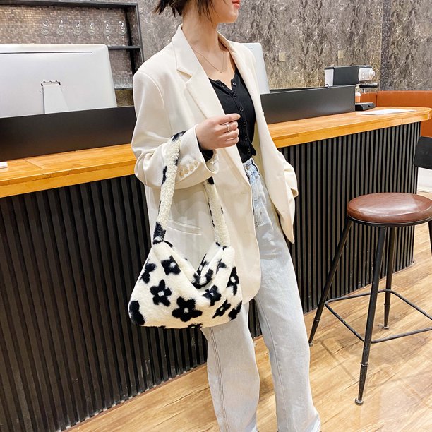 Animal Patrón Hombro Axila Bolso Mujer Felpa Bolso con asa superior (1) Tmvgtek Para estrenar