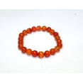 thumbnail image 3 of Natural Carnelian 8mm Round Shape Smooth Cut Beads Stretchable Bracelet For Men & Women. Unisex Bracelet, 3 of 4