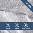 thumbnail image 2 of Tommy Bahama - Queen Quilt Set, Reversible Cotton Bedroom Decor with Matching Shams, Coastal Bedding with Textured Reverse(Distressed Water Leaves Grey, Queen), 2 of 11
