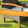 thumbnail image 5 of 3 Pcs Outdoor Patio Furniture Sets, Outdoor Patio Rattan Chair with Side Coffee Table, Conversation Set Outdoor for Yard Garden Backyard Lawn(Gray), 5 of 7