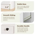 thumbnail image 6 of 3 Drawer Dresser for Bedroom, Small Chests of Drawers, Farmhouse Wood Nightstand Bedside Cabinet End Table, Modern Closet Storage Organizer for Bedroom, White, 6 of 9