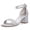 Silver Glitter, variant on Women Chunky Low Heel Sandals Open Toe Adjustable Ankle Strap Dress Pumps for Wedding Party Daily Wear