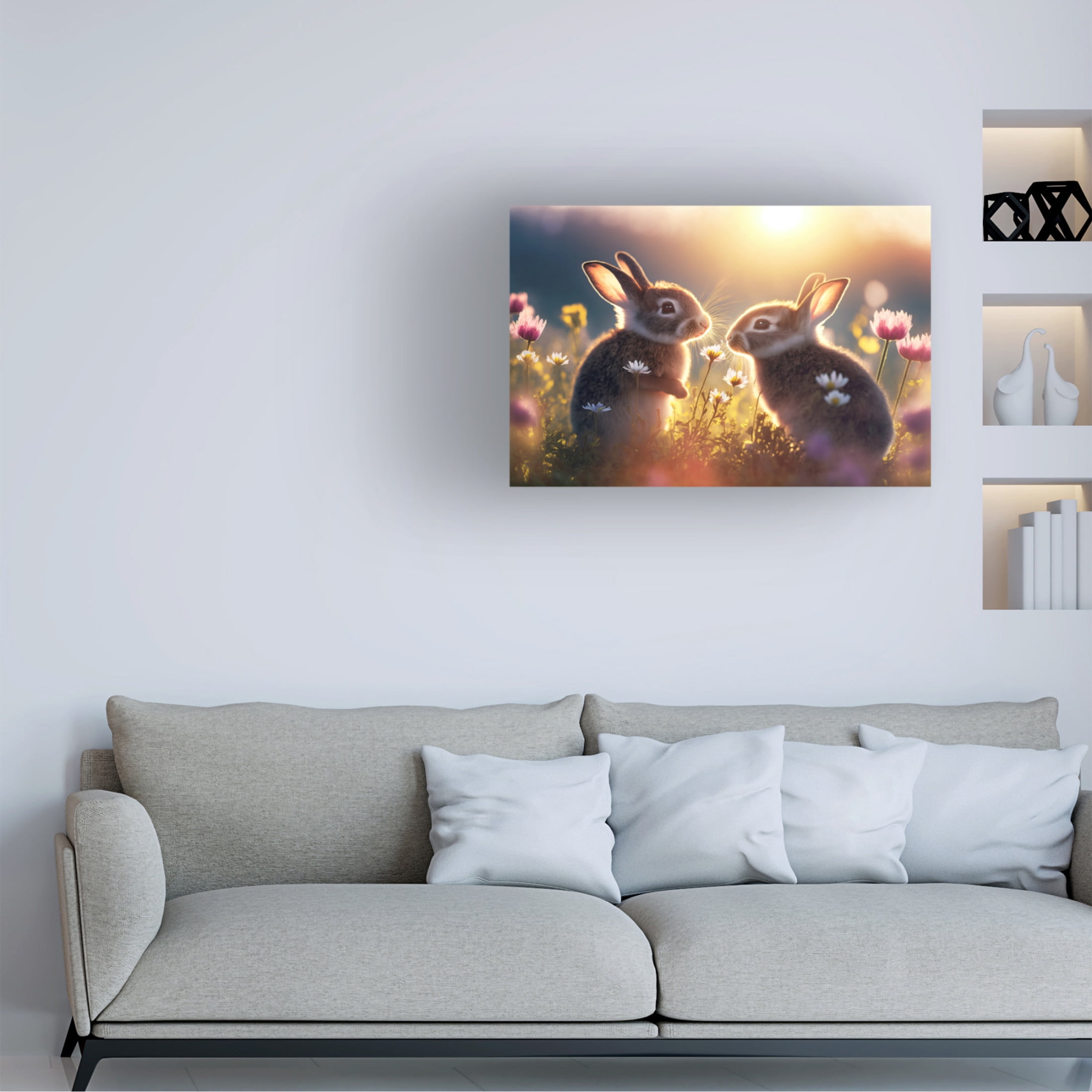 Canvas Wall Art - Ray Heere 'Woodland Animals 17' Wall Art for Living Room, Bedroom, or Office Décor by Trademark Fine Art - 32 x 22 Inches