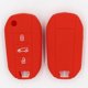 thumbnail image 3 of Funda de silicona para llave de coche, apta para , funda de mando plegable con mando , 3 botones, rojo shamjiam Funda de llavero remoto alejada, 3 of 8