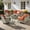 Coarse Orange Red, variant on Vcatnet Outdoor Patio Furniture Sets 8 Pieces Sectional Sofa Wicker Conversation Set with Swivel Glider Chairs and Solar Powered Coffee Table for Porch, Deck, Orange Red
