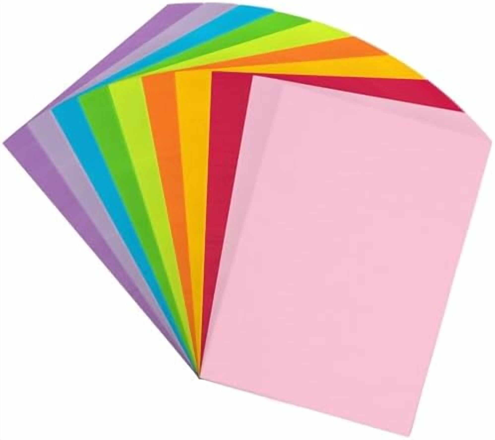 Colored Copy&Print Paper 8.5X11 Inches,180 Sheets 9 Colors Rainbow A4 Printer Paper 20 lb/90GSM Colored Origami Paper for Cutting DIY Kids Art Craft