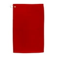 thumbnail image 2 of TowelSoft Premium 100% Cotton Terry Velour Golf Towel with Corner Hook & Grommet Placement 16 inch x 26 inch -Red, 2 of 2
