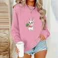 thumbnail image 2 of Annhoo Easter Sweatshirts for Women Cute Graphic Print Crewneck Loose Pullover Long Sleeve Tops Casual Clothes, 2 of 3