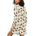 thumbnail image 2 of joogoo Christmas Horse Women's Long Sleeve Nightgown Sleepwear L, 2 of 8