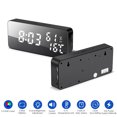 thumbnail image 2 of Digital Mirror Alarm Clock 115 RGB 3 Time Displays Luminance Adjustment Daily Alarm Voice Control Weekend Alarm Snooze Function Thermometer Clock USB/Battery Power Supply LED Colorful Clock, 2 of 9