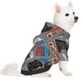thumbnail image 2 of Fotbe Video Game Print Small Dog Sweater Hoodies Pet Grey Hooded Soft Fleece Sweatshirts with Pocket Fall Winter Puppy Cat Sweaters Warm Clothes-XX-Large, 2 of 7