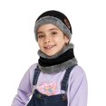 thumbnail image 6 of FZ FANTASTIC ZONE Kids Boys Girls Winter Warm Knit Beanie Hat Cap and Scarf Set with Fleece Lining,Black, 6 of 8