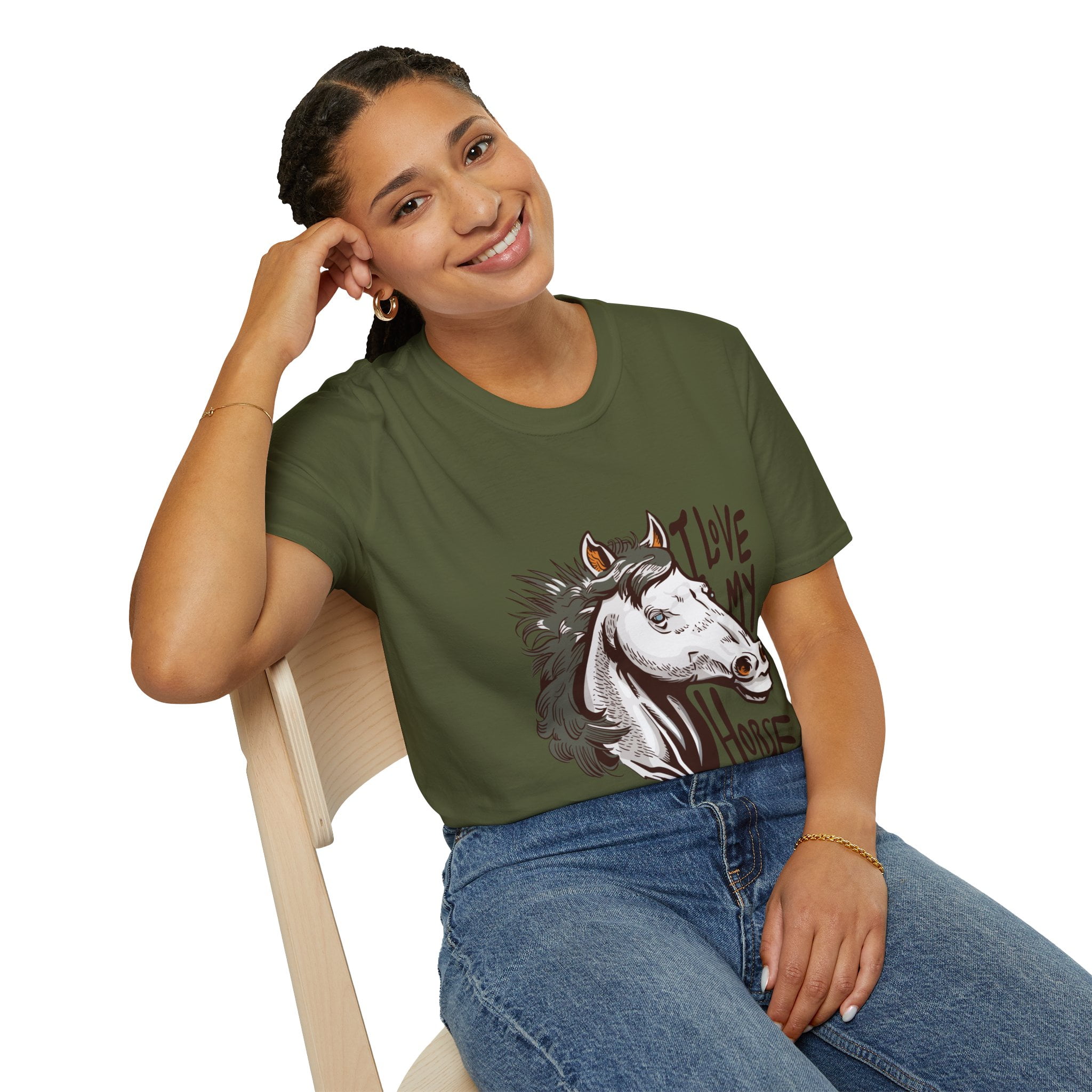 Love My Horse Motivational Equestrian Novelty TShirt