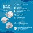 thumbnail image 5 of Ceptics CT-9C Continental European Travel Adapter Plug - Type C (3-Pack), 5 of 9